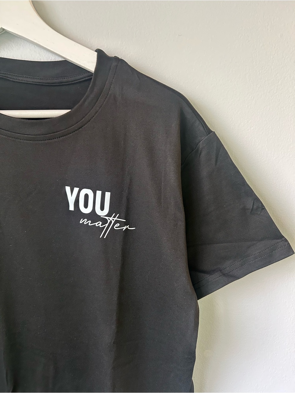 NWOT Black "You Matter" Graphic Tee - Picture 1 of 6